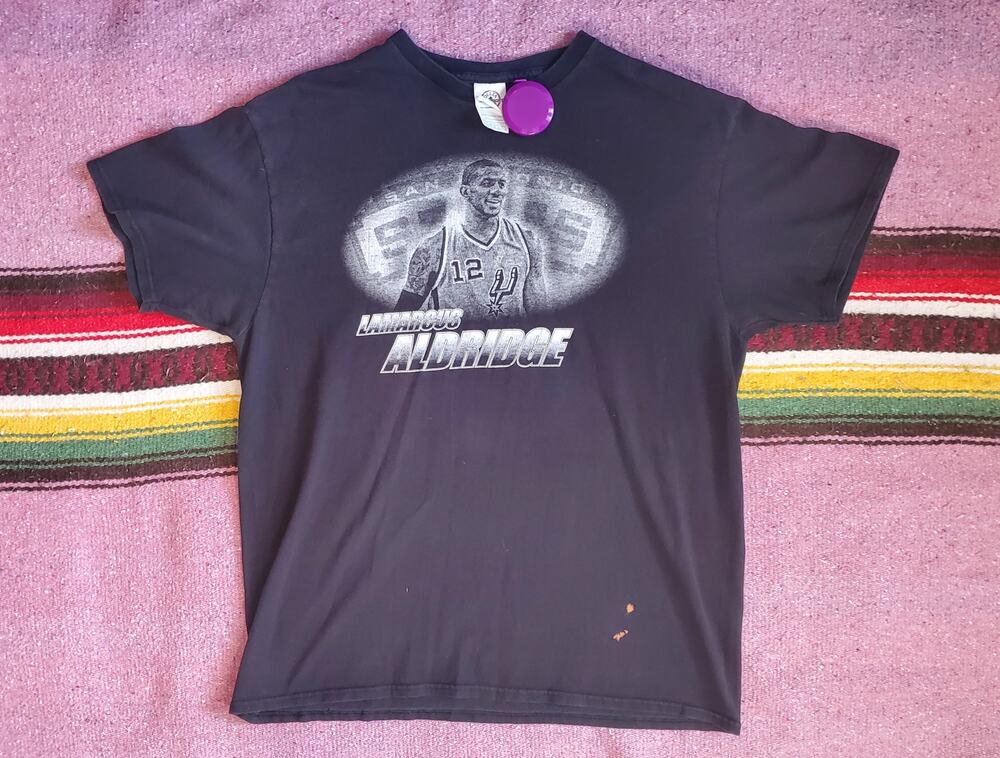 Spurs LaMarcus Aldridge San Antonio Spurs 12 Black Shirt L